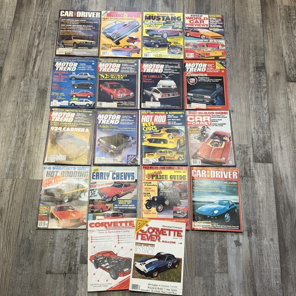 Vintage Motor Trend, Hot Rod, Card & Driver Magazine – Lot Of (18) - Huge Lot